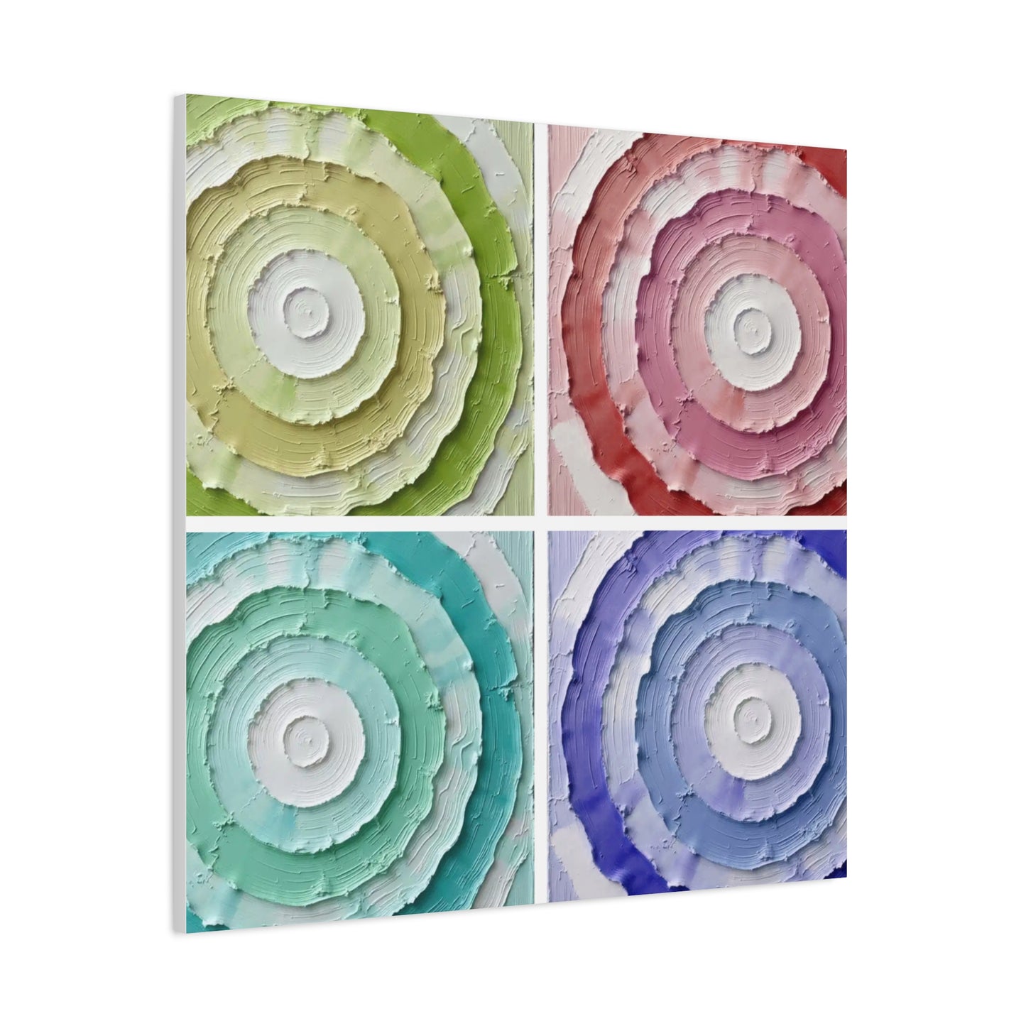 Layered Circular Abstract Art Matte Canvas