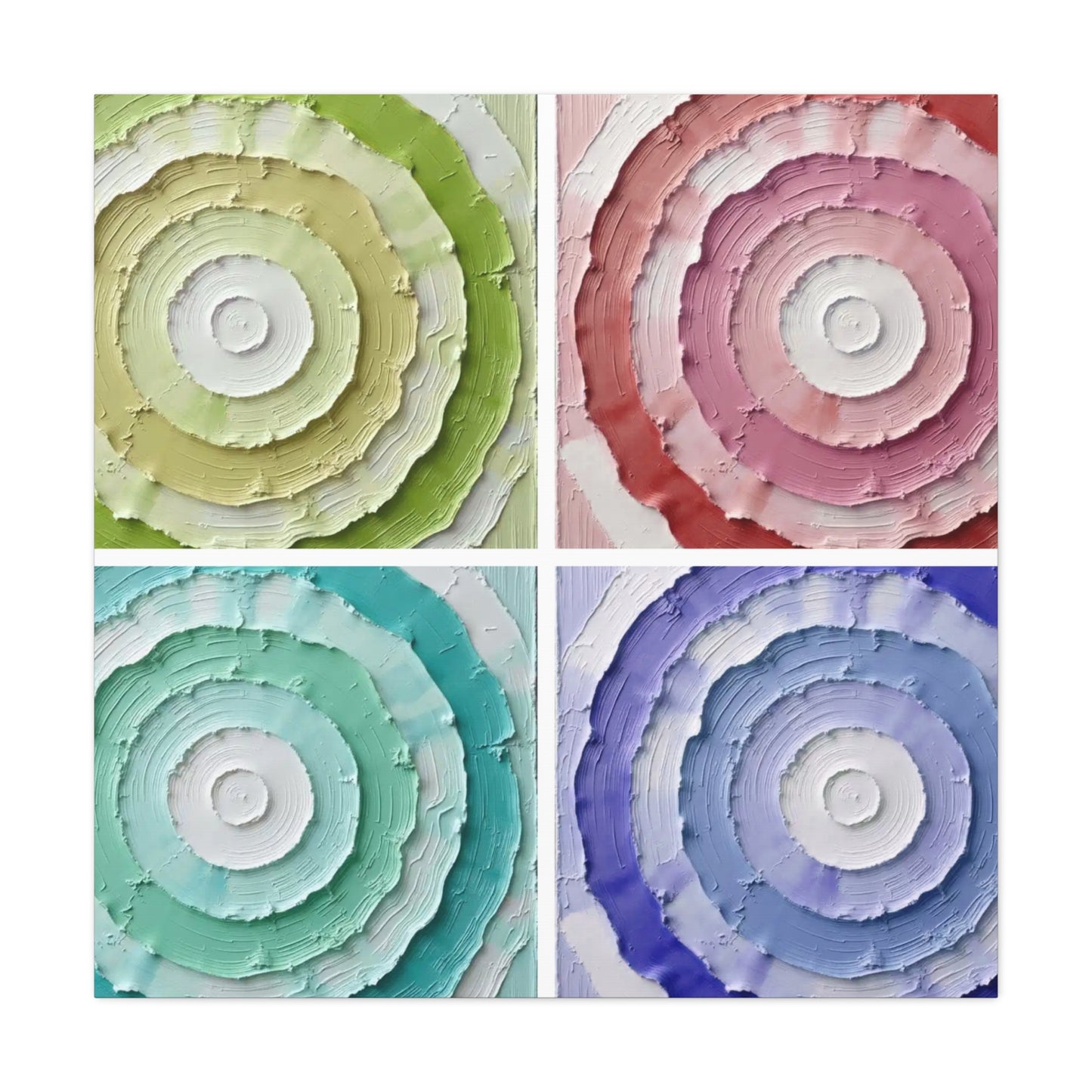 Layered Circular Abstract Art Matte Canvas