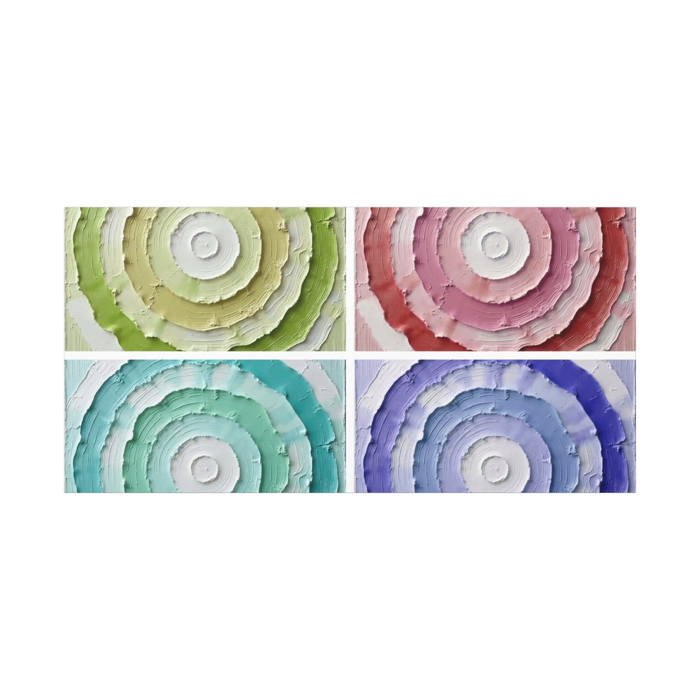 Layered Circular Abstract Art Matte Canvas