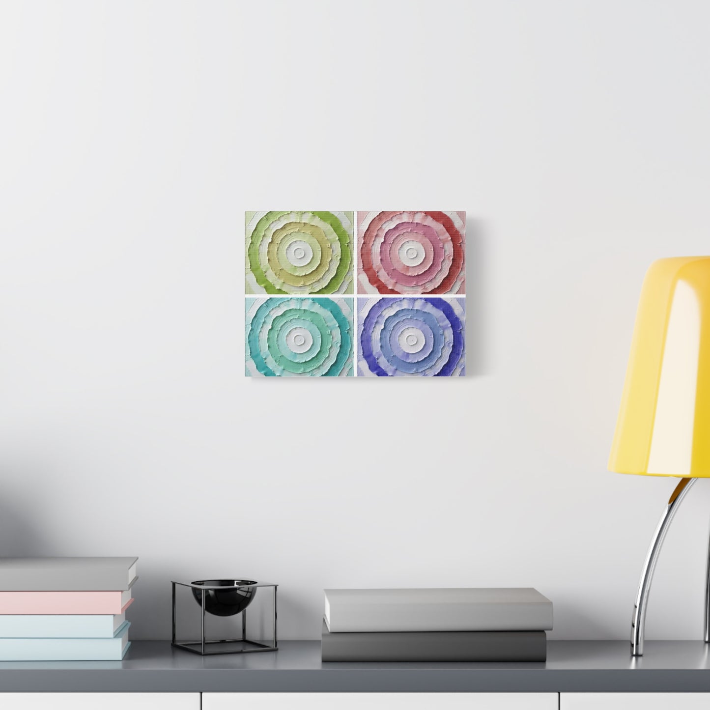 Layered Circular Abstract Art Matte Canvas