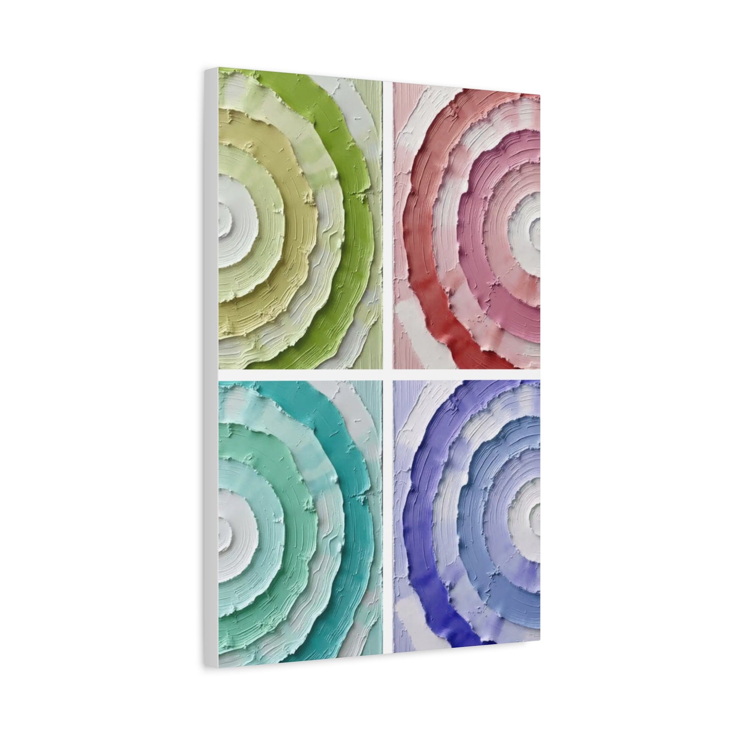 Layered Circular Abstract Art Matte Canvas