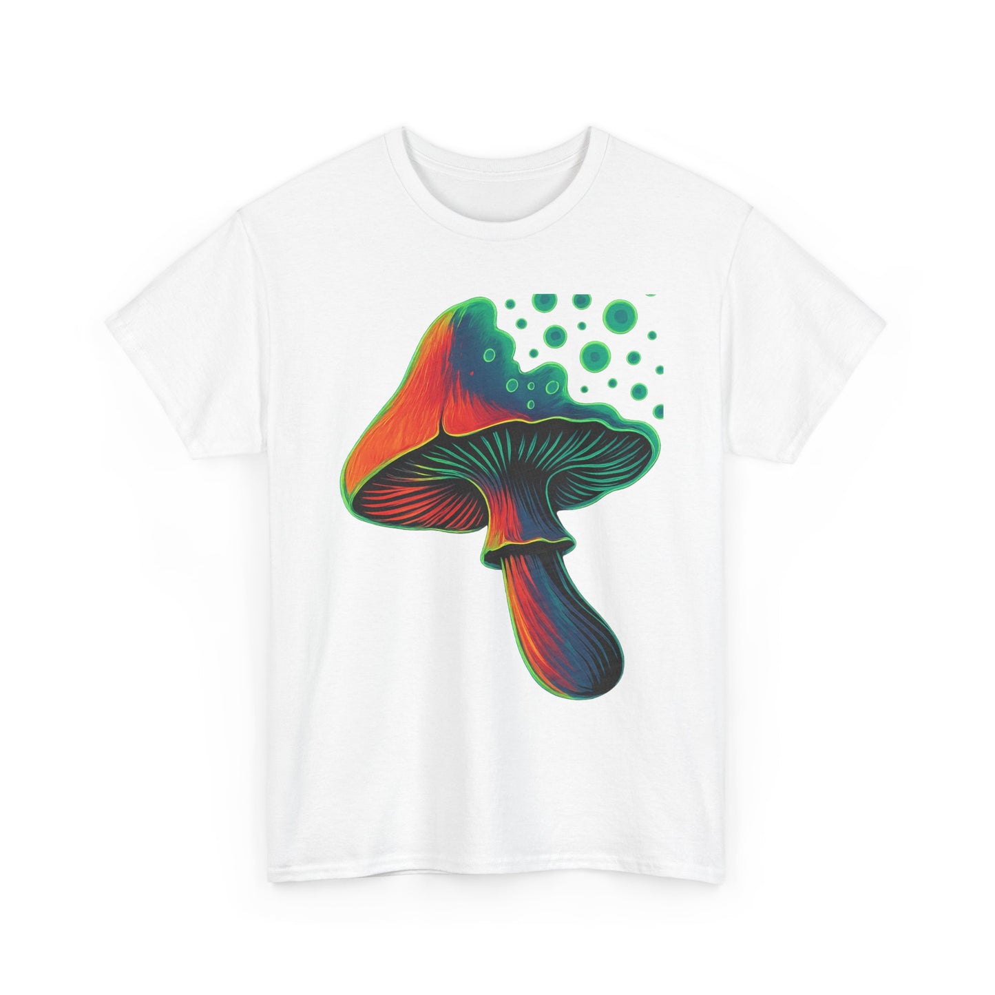 Psychedelic Mushrooms Graphic Tee, Unisex Shirt, Bright Colors, Globe Pop Art, Hippie Tshirt, Retro Psychedelia Tee