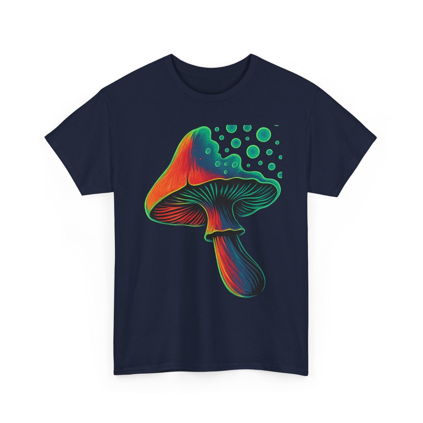 Psychedelic Mushrooms Graphic Tee, Unisex Shirt, Bright Colors, Globe Pop Art, Hippie Tshirt, Retro Psychedelia Tee