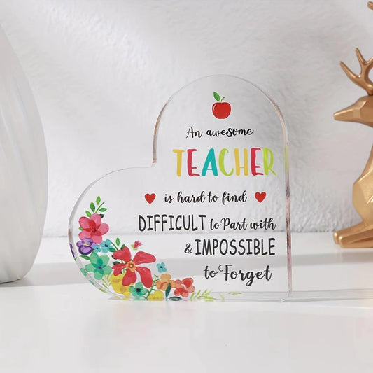 Heart Acrylic Table Decor – Mother's & Father's Day by Theresa's Gift Shop