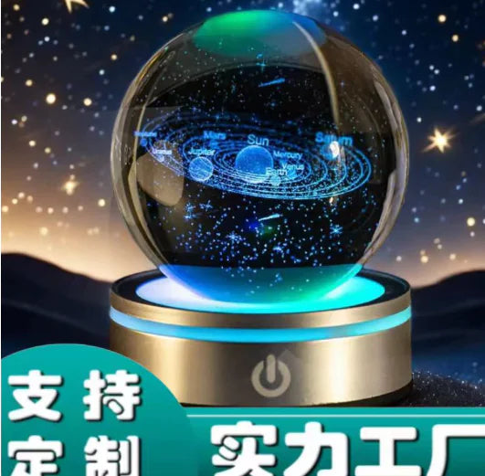 Enchanted Glow Crystal Orb Decor