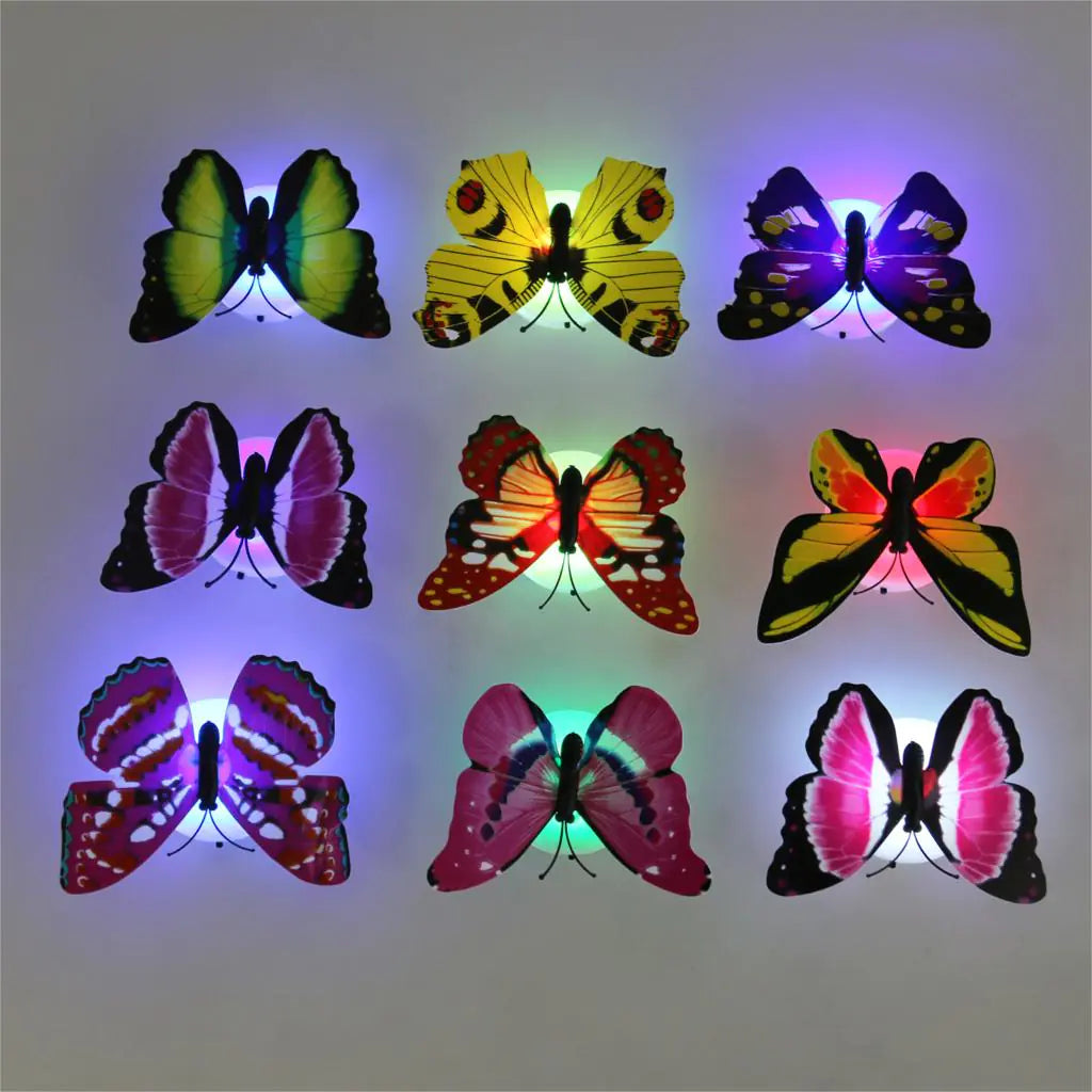 Creative Colorful Butterfly LED Wall Light Decoration