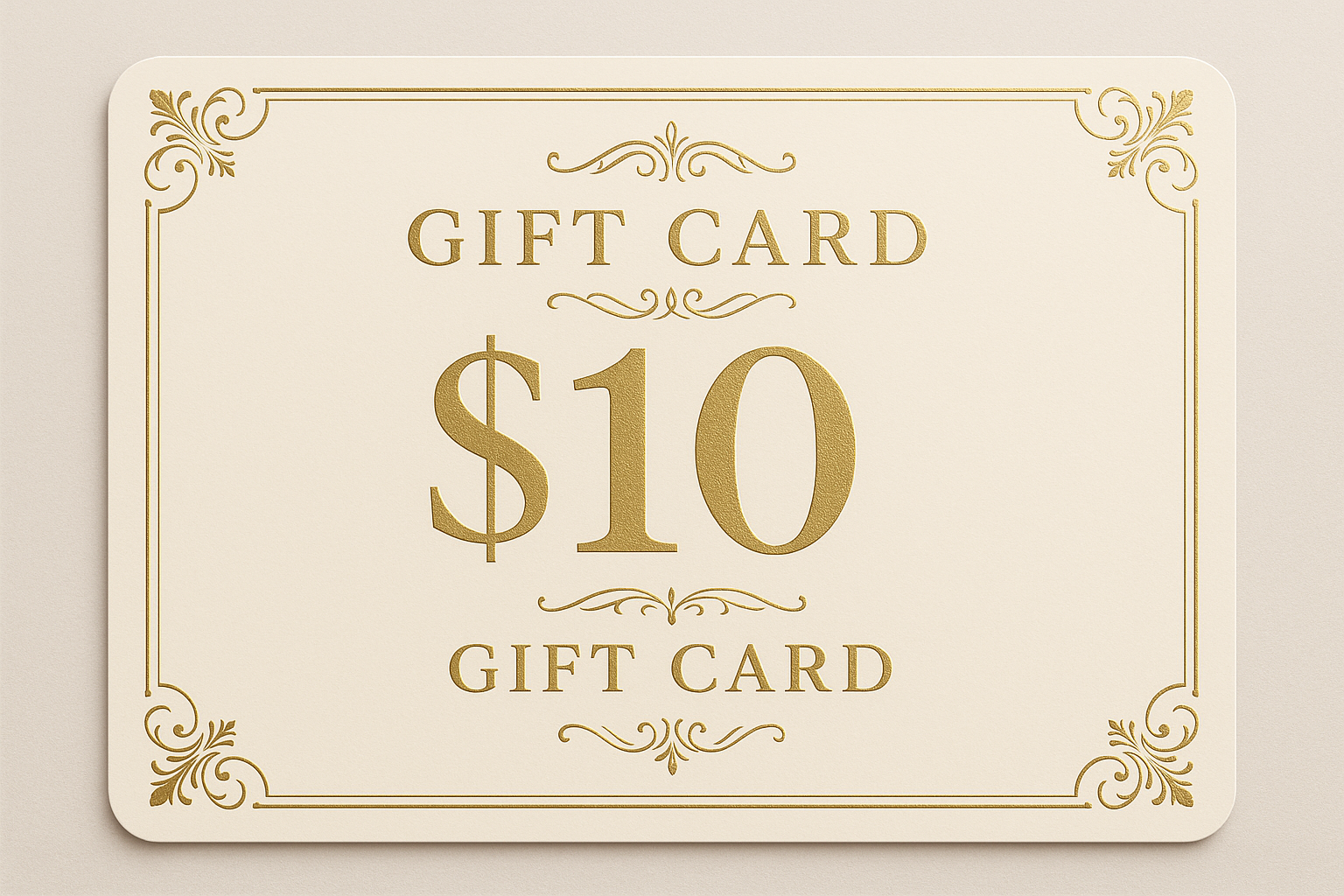 elegant $10 value gift card